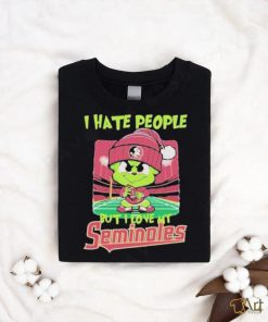 Santa Grinch Chibi I Hate People But I Love My Florida State Seminoles Christmas T Shirt