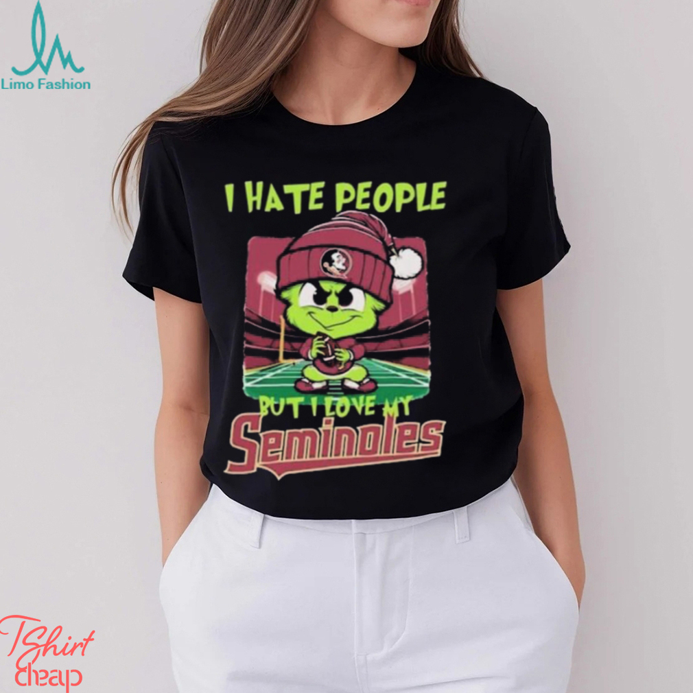 Santa Grinch Chibi I Hate People But I Love My Florida State Seminoles Christmas T Shirt Santa Grinch Chibi I Hate People But I Love My Florida State Seminoles Christmas T Shirt