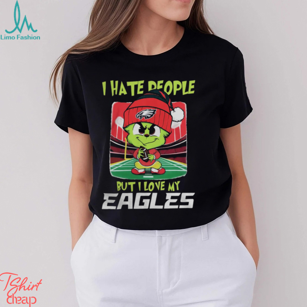 Santa Grinch Chibi I Hate People But I Love My Philadelphia Eagles t shirt Santa Grinch Chibi I Hate People But I Love My Philadelphia Eagles t shirt
