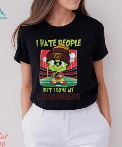 Santa Grinch Chibi I Hate People But I Love My Washington Commanders t shirt