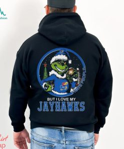 Santa Grinch Christmas I hate people but I love my Jayhawks shirt