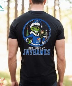 Santa Grinch Christmas I hate people but I love my Jayhawks shirt