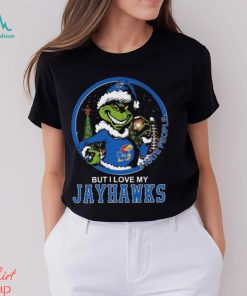 Santa Grinch Christmas I hate people but I love my Jayhawks shirt
