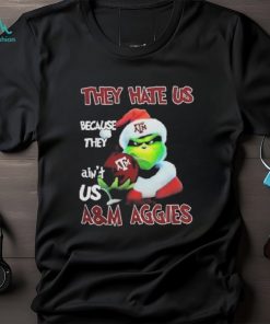 Santa Grinch Christmas They Hate Us Because Ain’t Us Texas A&m Aggies Shirt