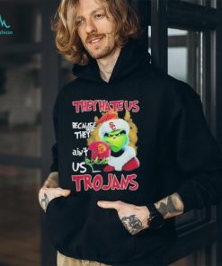 Santa Grinch Christmas They Hate Us Because Ain’t Us Usc Trojans Shirt