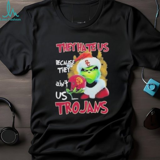Santa Grinch Christmas They Hate Us Because Ain’t Us Usc Trojans Shirt