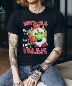 Santa Grinch Christmas They Hate Us Because Ain’t Us Usc Trojans Shirt