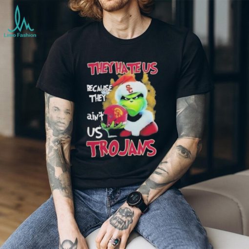 Santa Grinch Christmas They Hate Us Because Ain’t Us Usc Trojans Shirt