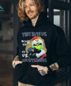 Santa Grinch Christmas They Hate Us Because Ain’t Us West Virginia Mountaineers Shirt