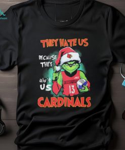 Santa Grinch Christmas Volleyball They Hate Us Because They Ain’t Us Louisville Cardinals Shirt