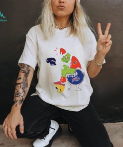 Santa Grinch Cincinnati Bengals Shit On Buffalo Bills Toilet And Los Angeles Chargers Helmet Christmas Shirt