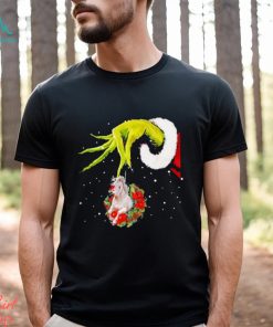 Santa Grinch Hand Holding Horse Christmas Shirt