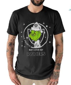 Santa Grinch I Hate People But I Love My Oakland Raiders Christmas Shirt