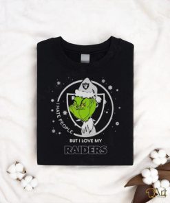 Santa Grinch I Hate People But I Love My Oakland Raiders Christmas Shirt