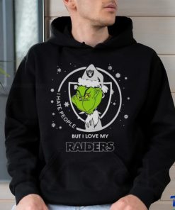 Santa Grinch I Hate People But I Love My Oakland Raiders Christmas Shirt