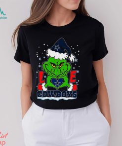 Santa Grinch Love Dallas Cowboys NFL Christmas Shirt