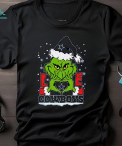 Santa Grinch Love Dallas Cowboys NFL Christmas Shirt
