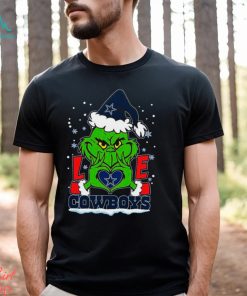 Santa Grinch Love Dallas Cowboys NFL Christmas Shirt, hoodie, sweater, long sleeve and tank top Santa Grinch Love Dallas Cowboys NFL Christmas Shirt