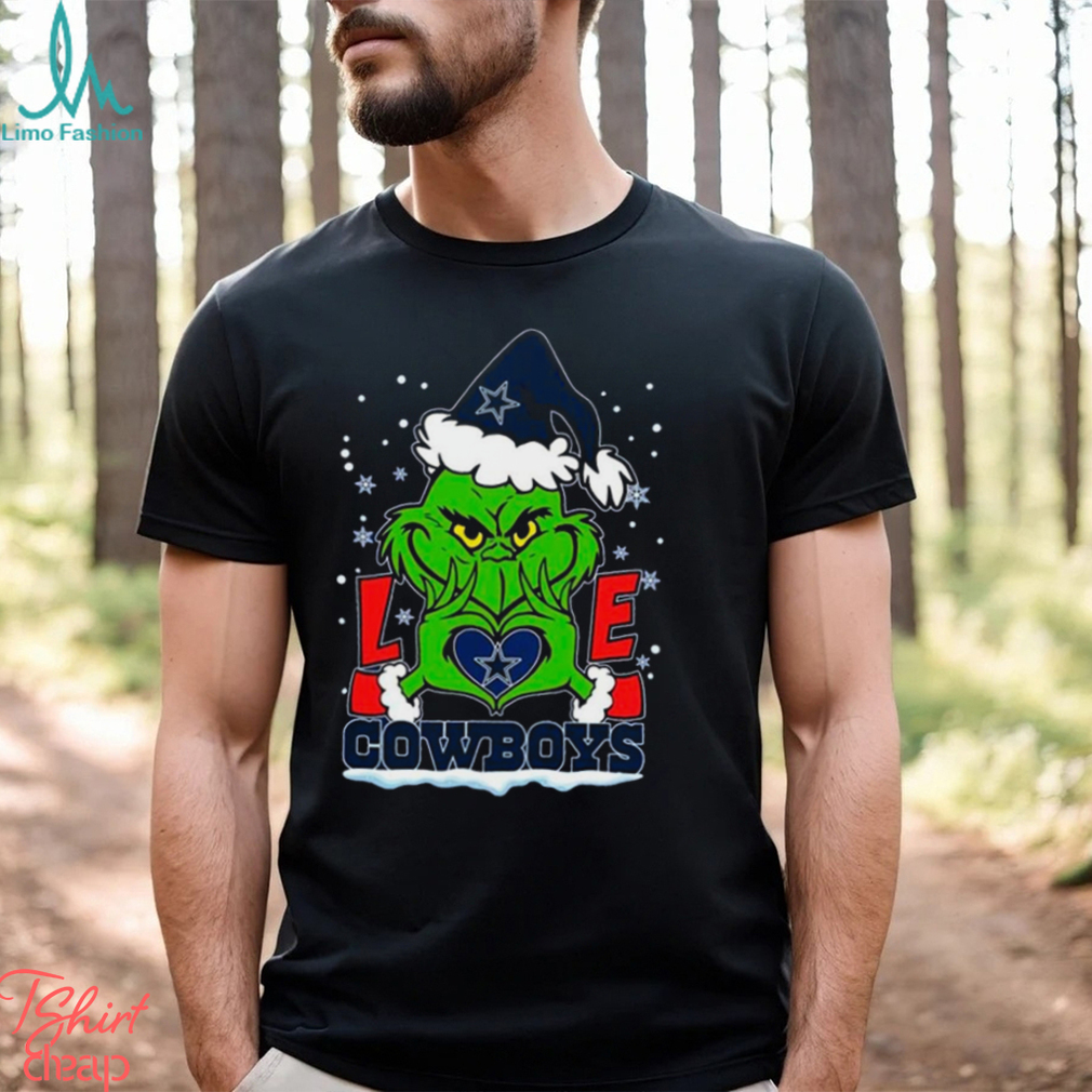 Santa Grinch Love Dallas Cowboys NFL Christmas Shirt Santa Grinch Love Dallas Cowboys NFL Christmas Shirt