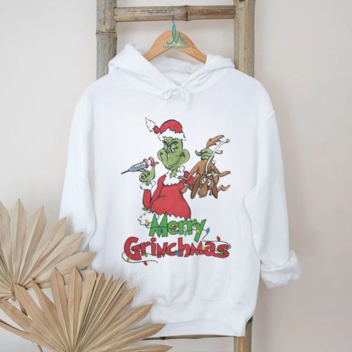 Santa Grinch Merry Grinchmas Nurse Light Shirt