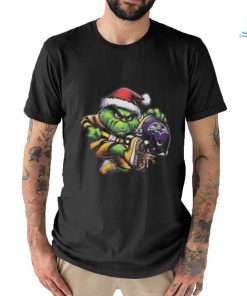 Santa Grinch Pittsburgh Steelers Shoot Baltimore Ravens Christmas Shirt