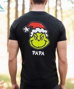 Santa Grinch head Papa Grinch Christmas t shirt