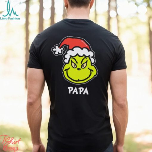 Santa Grinch head Papa Grinch Christmas t shirt