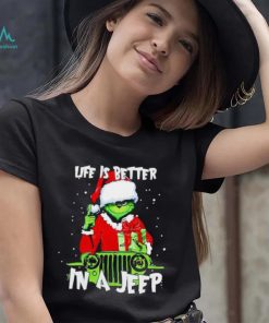 Santa Grinch life is better in a Jeep shirt