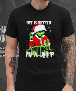 Santa Grinch life is better in a Jeep shirt