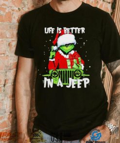 Santa Grinch life is better in a Jeep shirt
