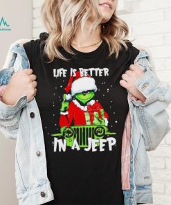 Santa Grinch life is better in a Jeep shirt