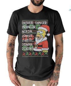 Santa Homer dasher dancer prancer nixon comet cupid donna dixon shirt