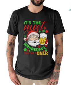 Santa It’s The Most Wonderful Time For A Beer Christmas Shirt