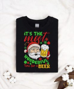 Santa It’s The Most Wonderful Time For A Beer Christmas Shirt