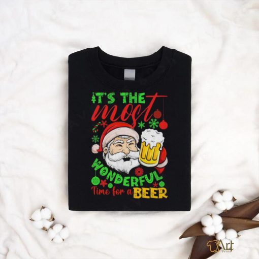 Santa It’s The Most Wonderful Time For A Beer Christmas Shirt