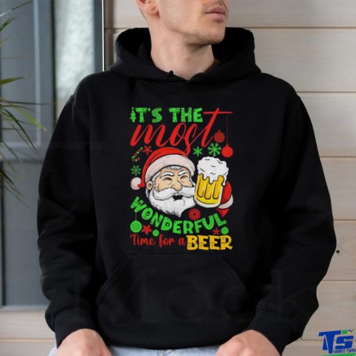 Santa It’s The Most Wonderful Time For A Beer Christmas Shirt