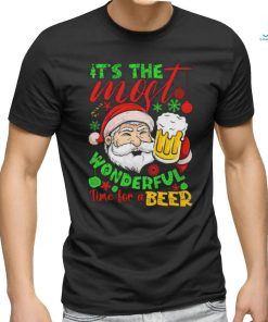 Santa It’s The Most Wonderful Time For A Beer Christmas Shirt