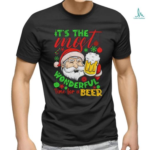 Santa It’s The Most Wonderful Time For A Beer Christmas Shirt