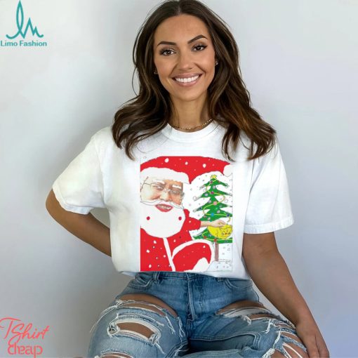 Santa James Cage White Merry Christmas shirt