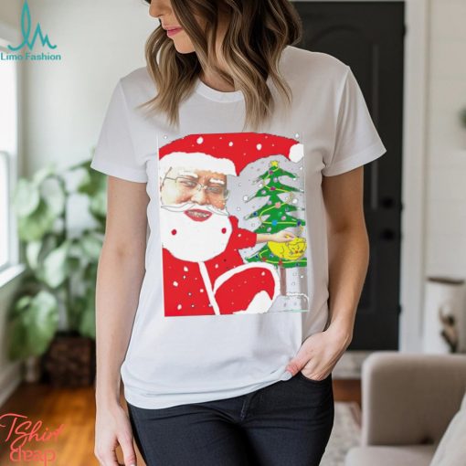 Santa James Cage White Merry Christmas shirt
