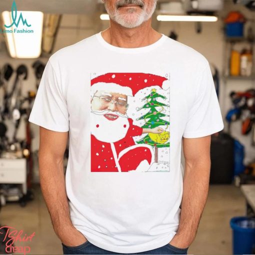 Santa James Cage White Merry Christmas shirt