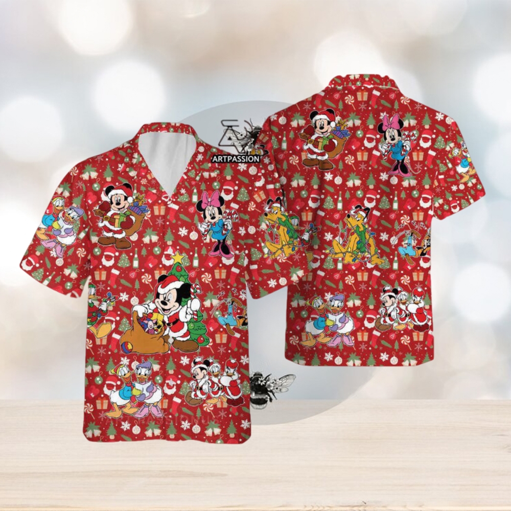 Santa Mickey Hawaiian Shirt Santa Mickey Hawaiian Shirt