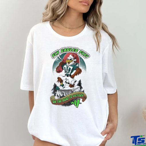 Santa Swoop Fly Eagles Fly On The Road Victory Christmas Shirt