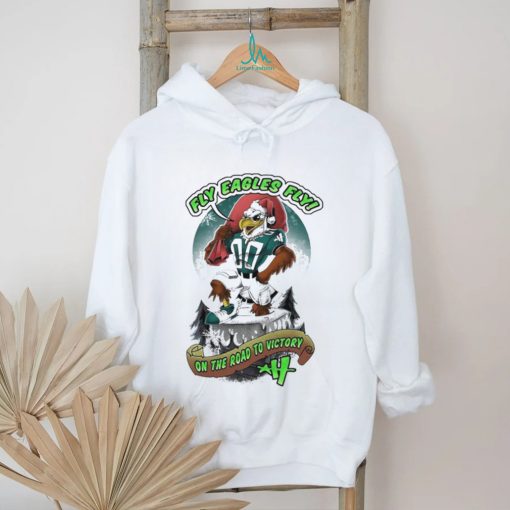 Santa Swoop Fly Eagles Fly On The Road Victory Christmas Shirt