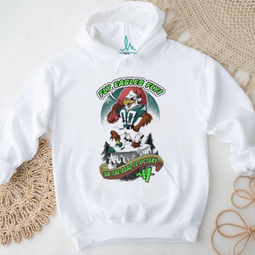 Santa Swoop Fly Eagles Fly On The Road Victory Christmas Shirt