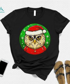Santa owl cartoon Christmas shirt