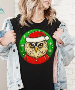 Santa owl cartoon Christmas shirt
