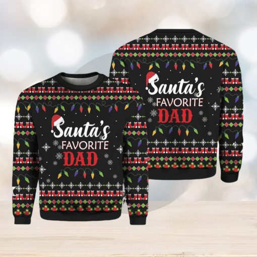 Santas Favorite Dad Ugly Christmas Sweater