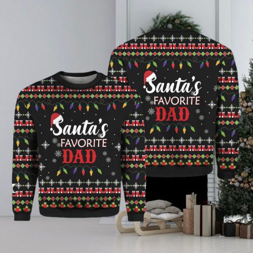 Santas Favorite Dad Ugly Christmas Sweater