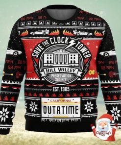 Save The Clock Tower Back To The Future 3D Ugly Christmas Sweater Christmas Gift For Men And Women